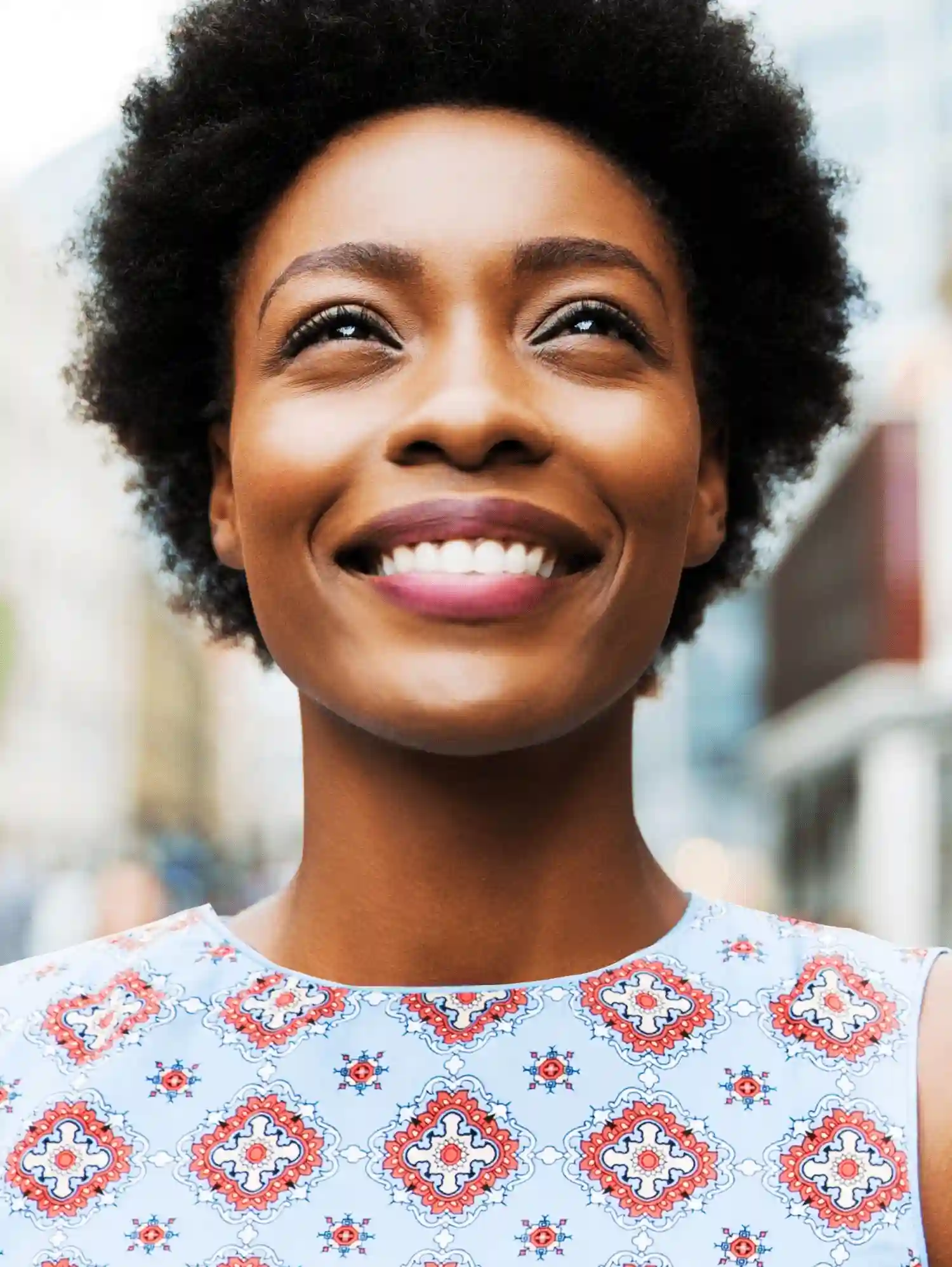 Woman smiling